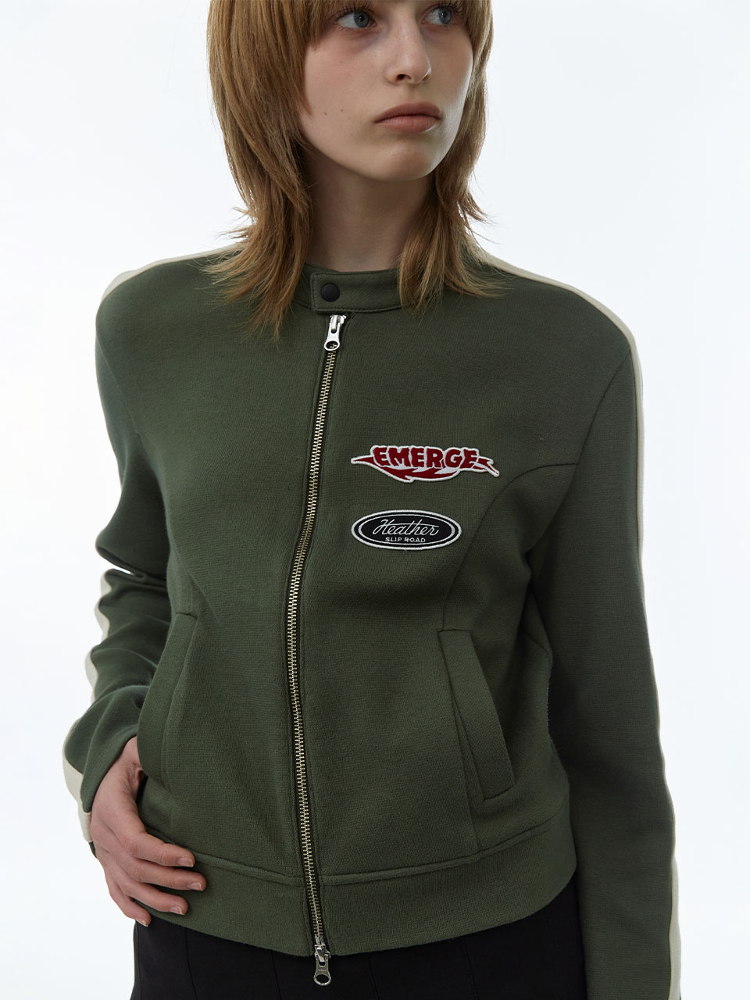 Track Jersey Racer Jacket [Green]