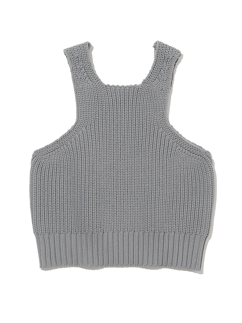 Racer Bold Knit Top [Gray]
